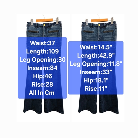 Pilcro and the Letterpress Dark Blue High Rise Jeans - Picture 2 of 11